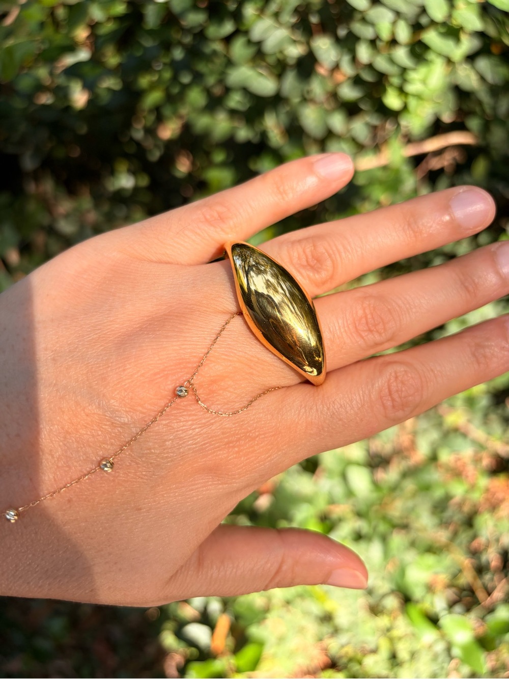 New! Ring Statement Ring 18K Gold Plated - Picture 3 of 8